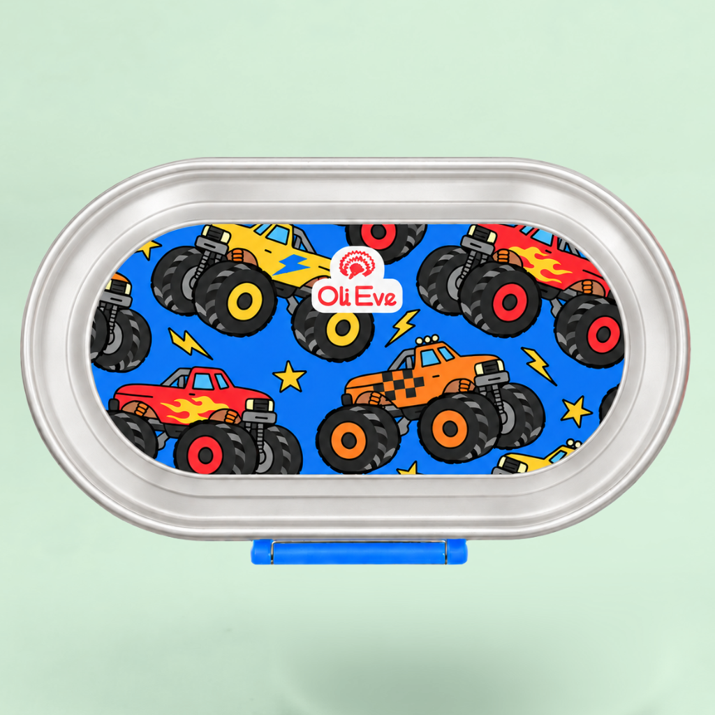 Stainless Steel Bento Go Snack Box - Big Blue - Mud Monsters