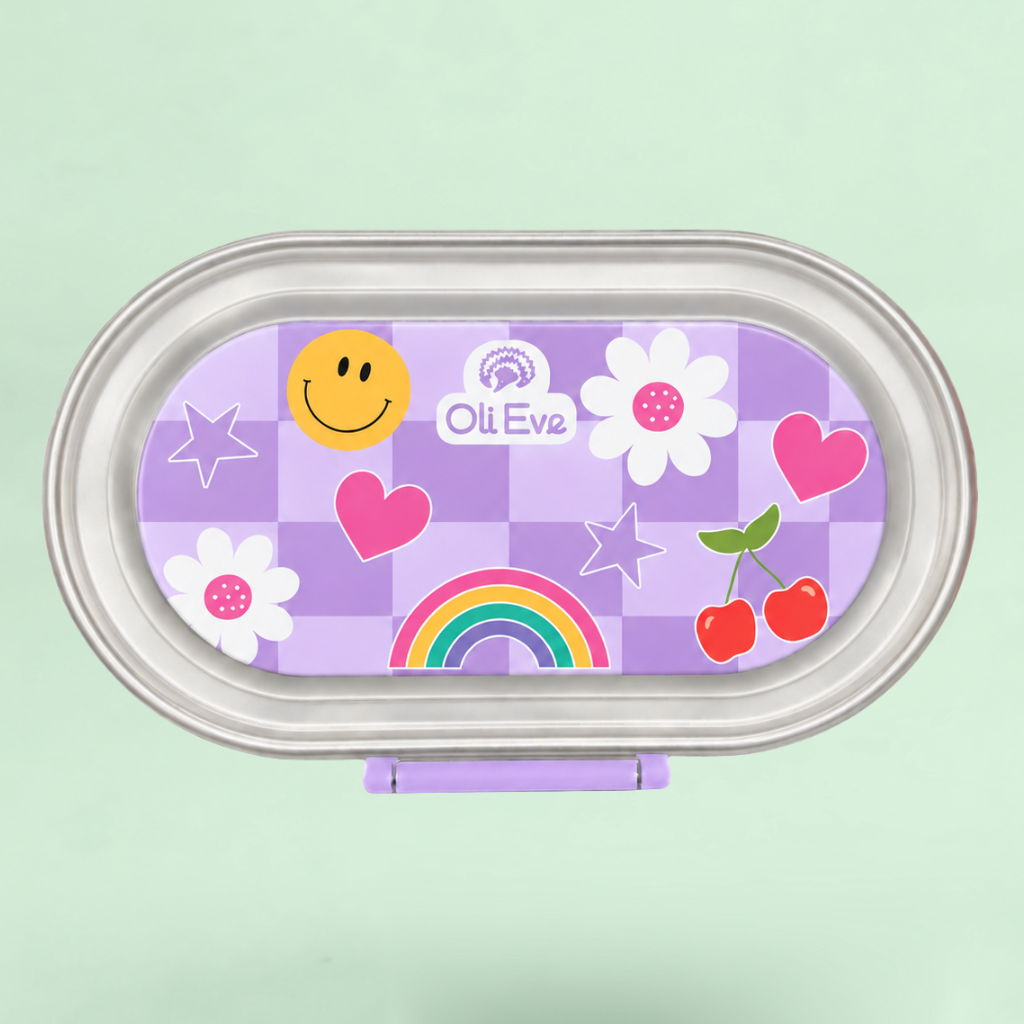Stainless Steel Bento Go Snack Box - Jacaranda Mist - Good Vibes