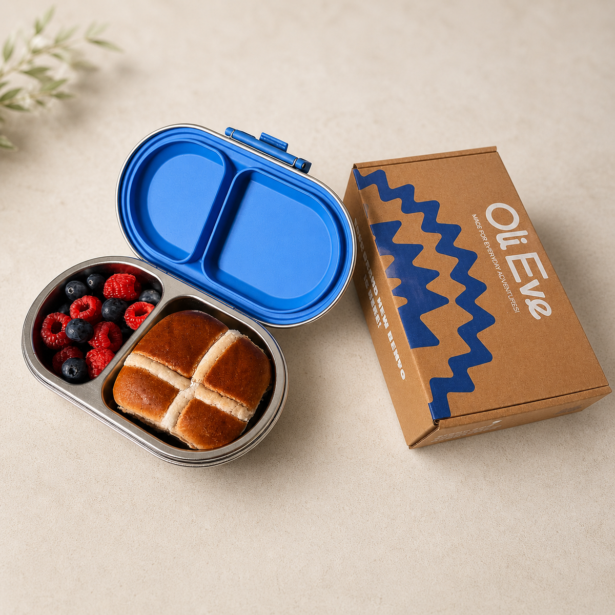 Oli Eve Bento Go Stainless Steel Snackbox for kids