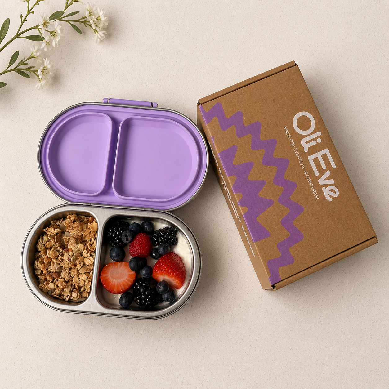 Oli Eve Stinaless Steel Snackbox for kids