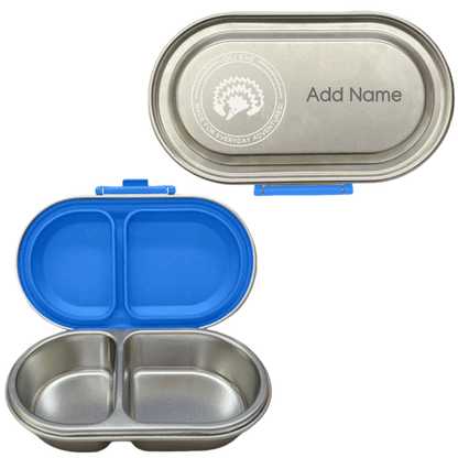 Oli Eve Bento 4 and Bento Go stainless steel kids lunchbox bundle in Big Blue