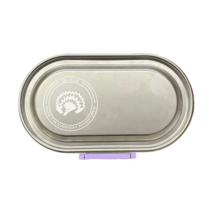 Oli Eve Bento 4 stainless steel lunchbox and Bento Go snack box in Jacaranda Mist bundle
