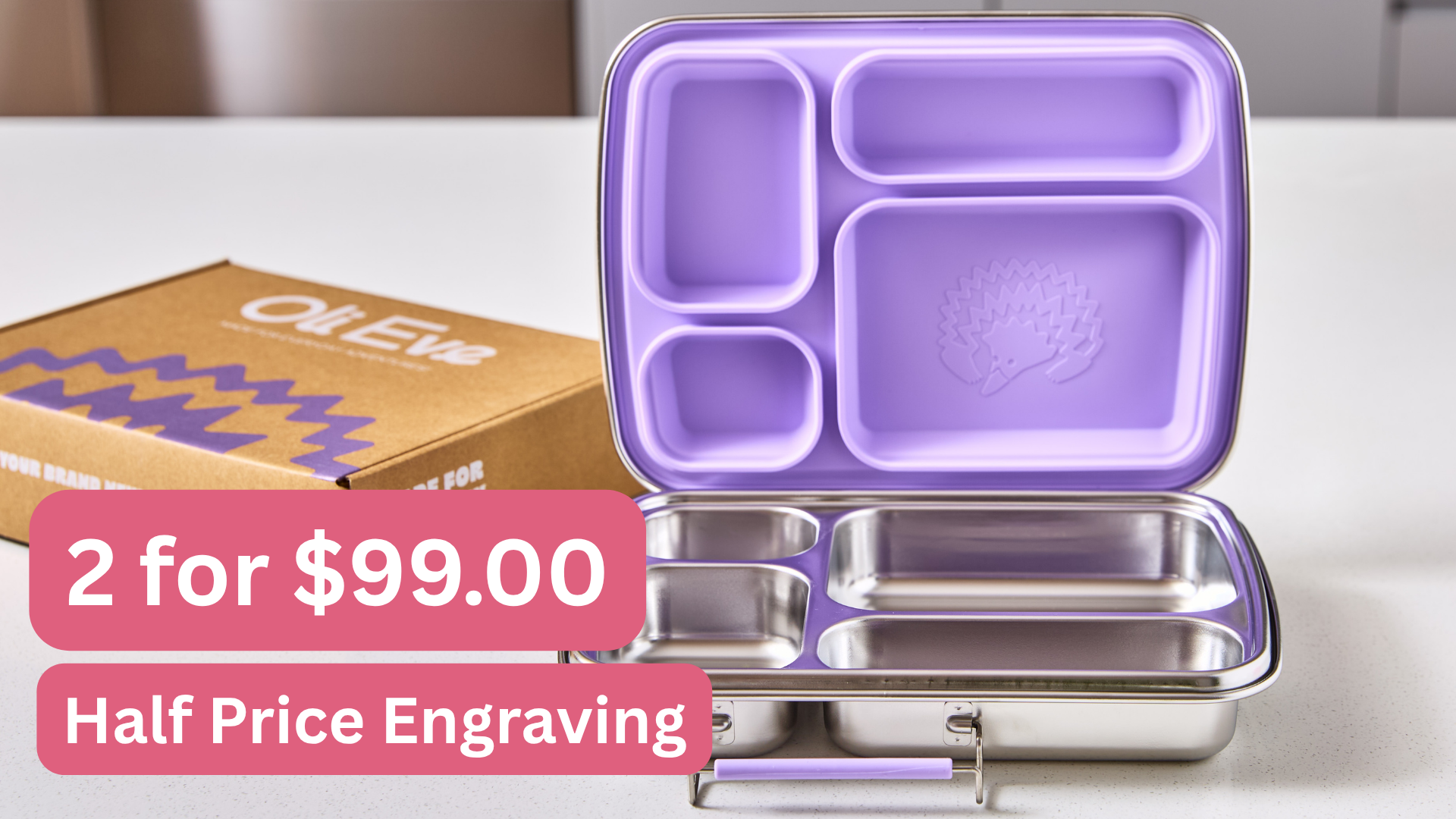 Oli Eve Stainless Steel Lunchbox 2 for $99 Special