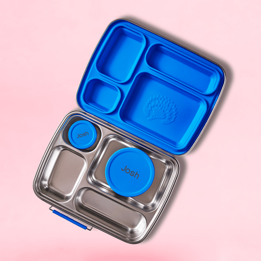 Stainless Steel Bento 4 Lunchbox & Snack Pots - Big Blue