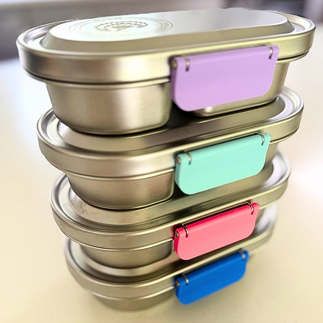 Oli Eve Stainless Steel Bento GO snackboxes stacked