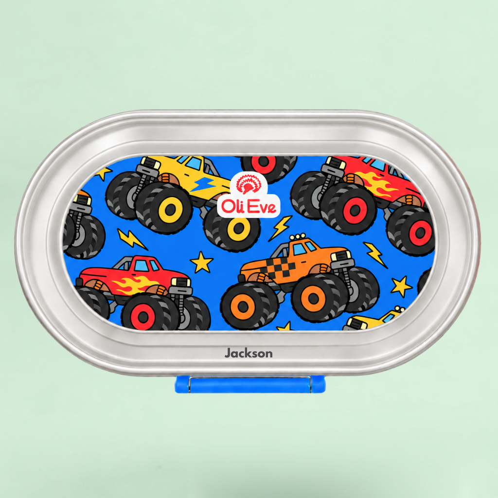 Stainless Steel Bento Go Snack Box - Big Blue - Mud Monsters