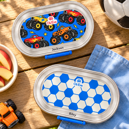 Stainless Steel Bento Go Snack Box - Big Blue - Game On