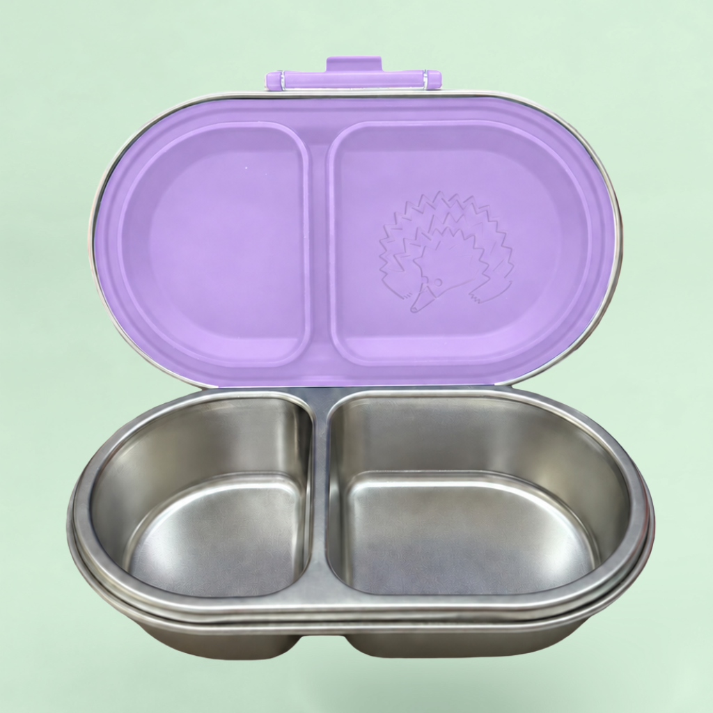 Stainless Steel Bento Go Snack Box - Jacaranda Mist - Flutterbies