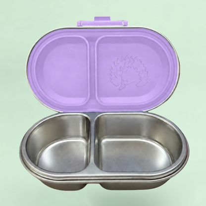 Stainless Steel Bento Go Snack Box - Jacaranda Mist - Flutterbies