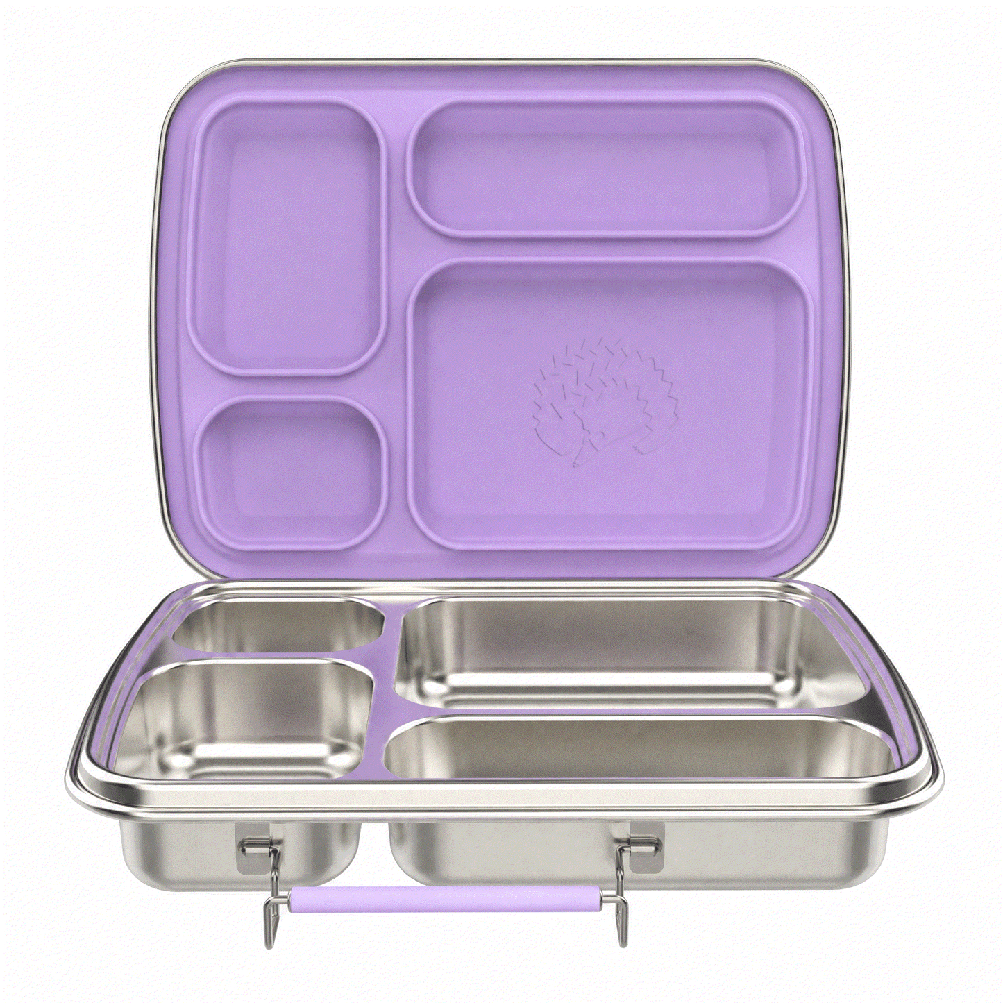 Oli Eve Stainless Steel Lunchbox in Jacaranda Mist with multiple compartments and eco-friendly design