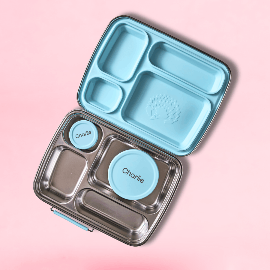 Stainless Steel Bento 4 Lunchbox & Snack Pots - Sea Spray