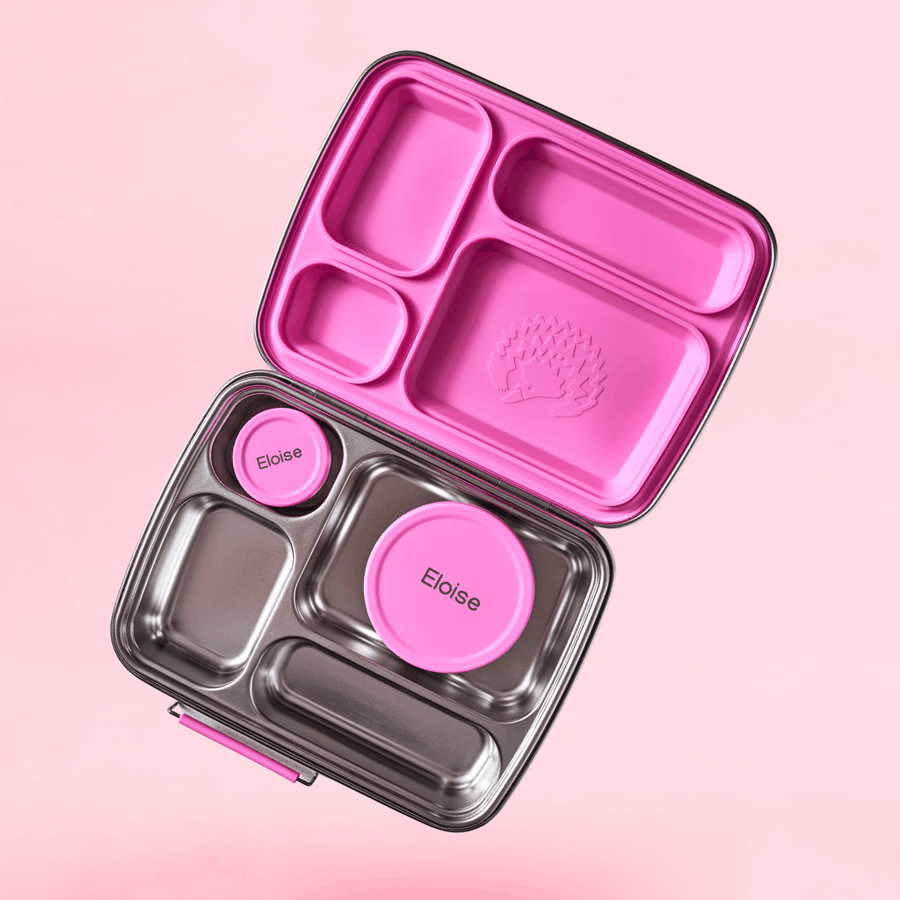 Stainless Steel Bento 4 Lunchbox & Snack Pots - Pink Galah